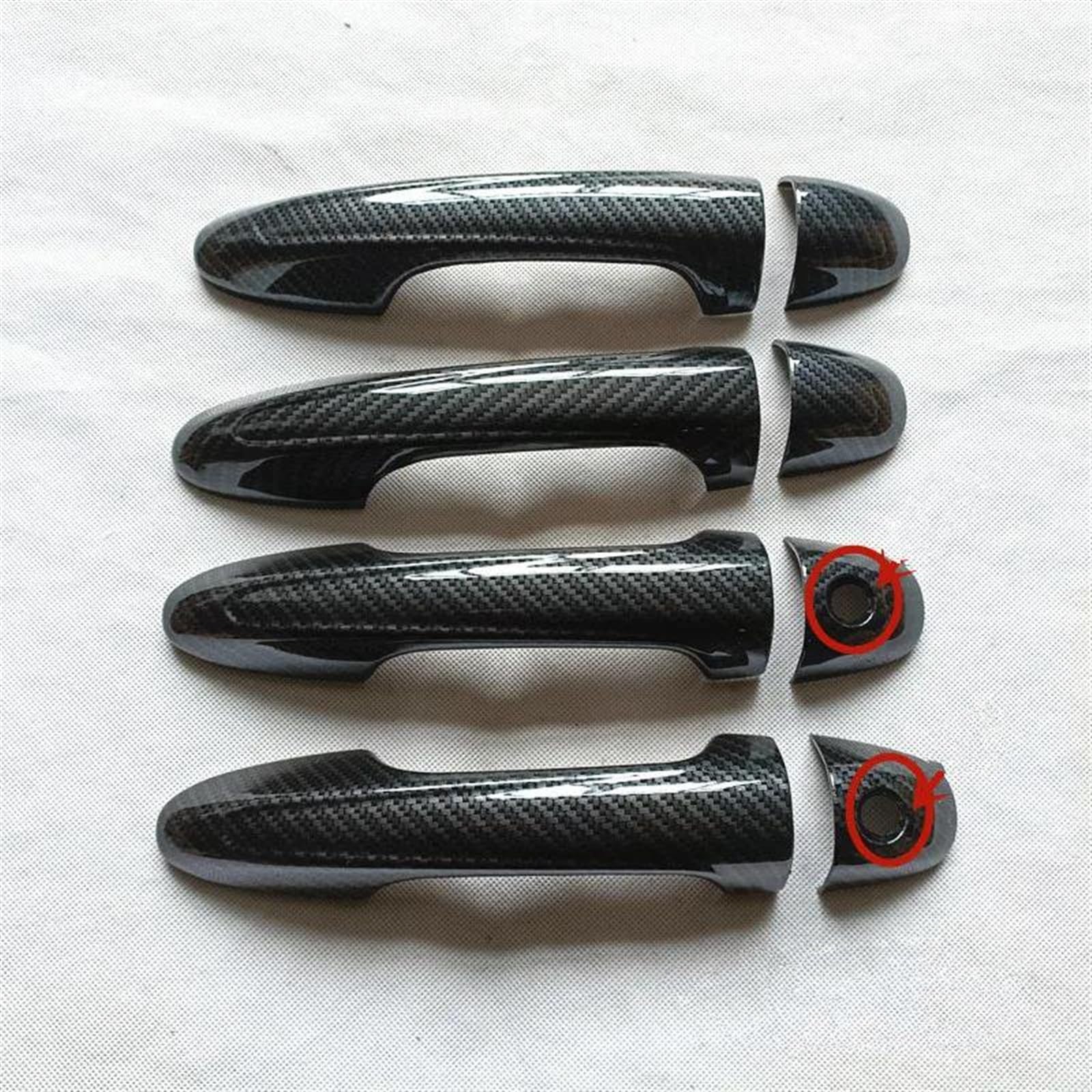 Csspdm C Sspdm Accessories Ar Door Handle Over Trim Plasti Imitation Arbon Fiber For Toyota For Hilux For Revo/Rocco 2016-2023(C)