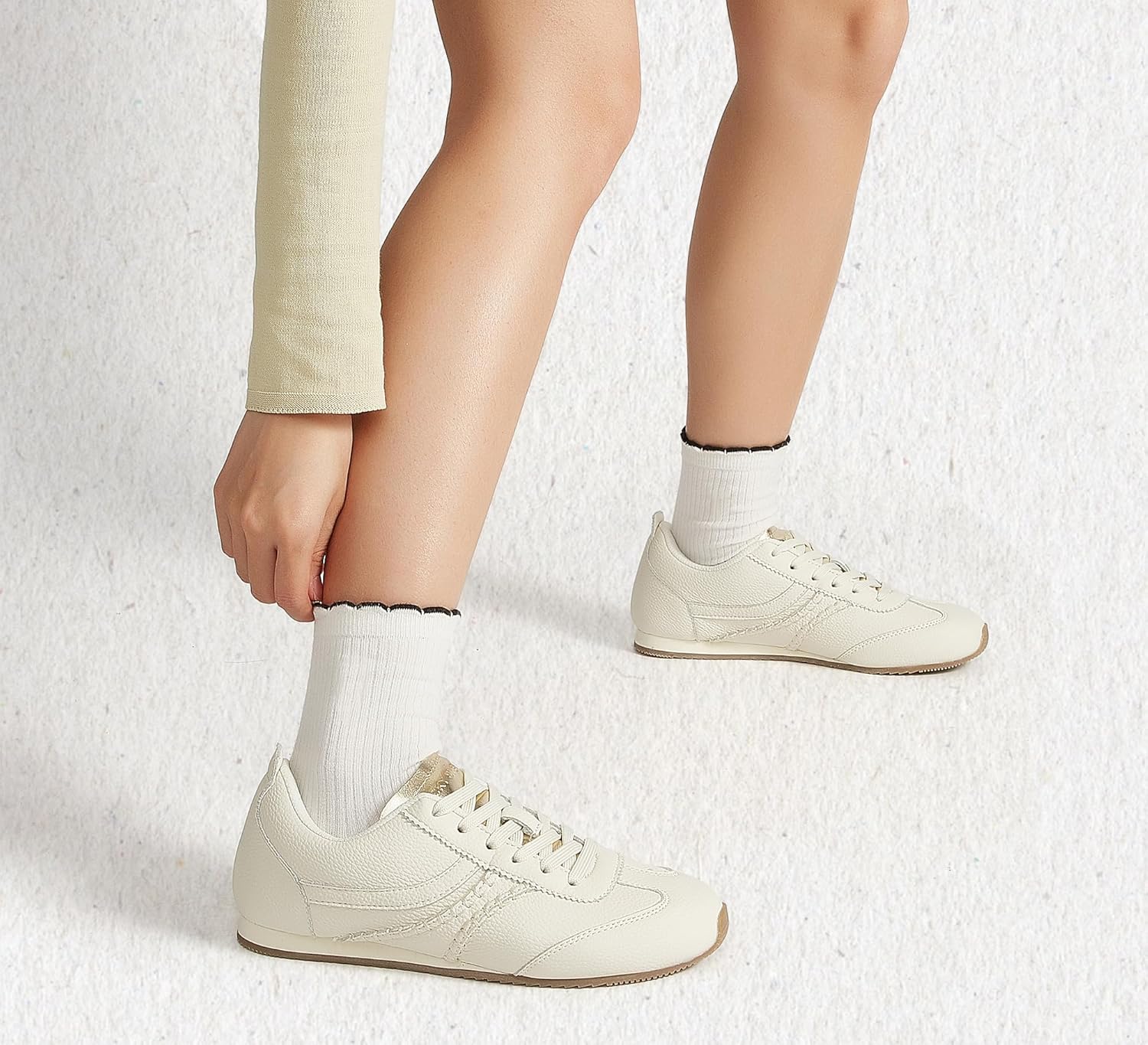 LUCKY STEP Women's Fashion Sneakers Low Profile Trending Lightweight Comfortable Casual Walking Workout Retro Athletic Low Top Tennis Shoes - Image 7