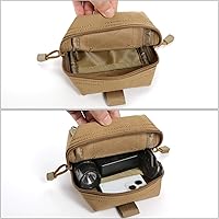 Vista 4 de Paquete de 2 bolsas Molle – Bolsa táctica compacta resistente al agua EDC bolsa pequeña de utilidad