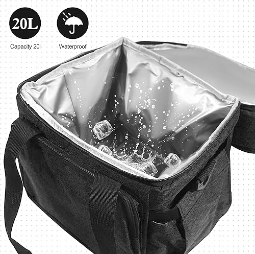 Miniatura 5 de Lonchera para mujeres y hombres, lonchera aislada de doble cubierta, a prueba de fugas, suave, grande, para adultos, para el trabajo al aire libre