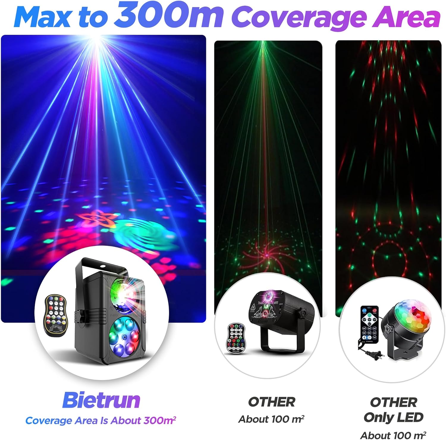Party Lights, Dj Disco Light Sound Activated Strobe Stage Lights for Parties, RGB Rave Lightning for Birthday Christmas Gift Wedding Karaoke KTV Bar Club Pub Home Room Halloween Decorations