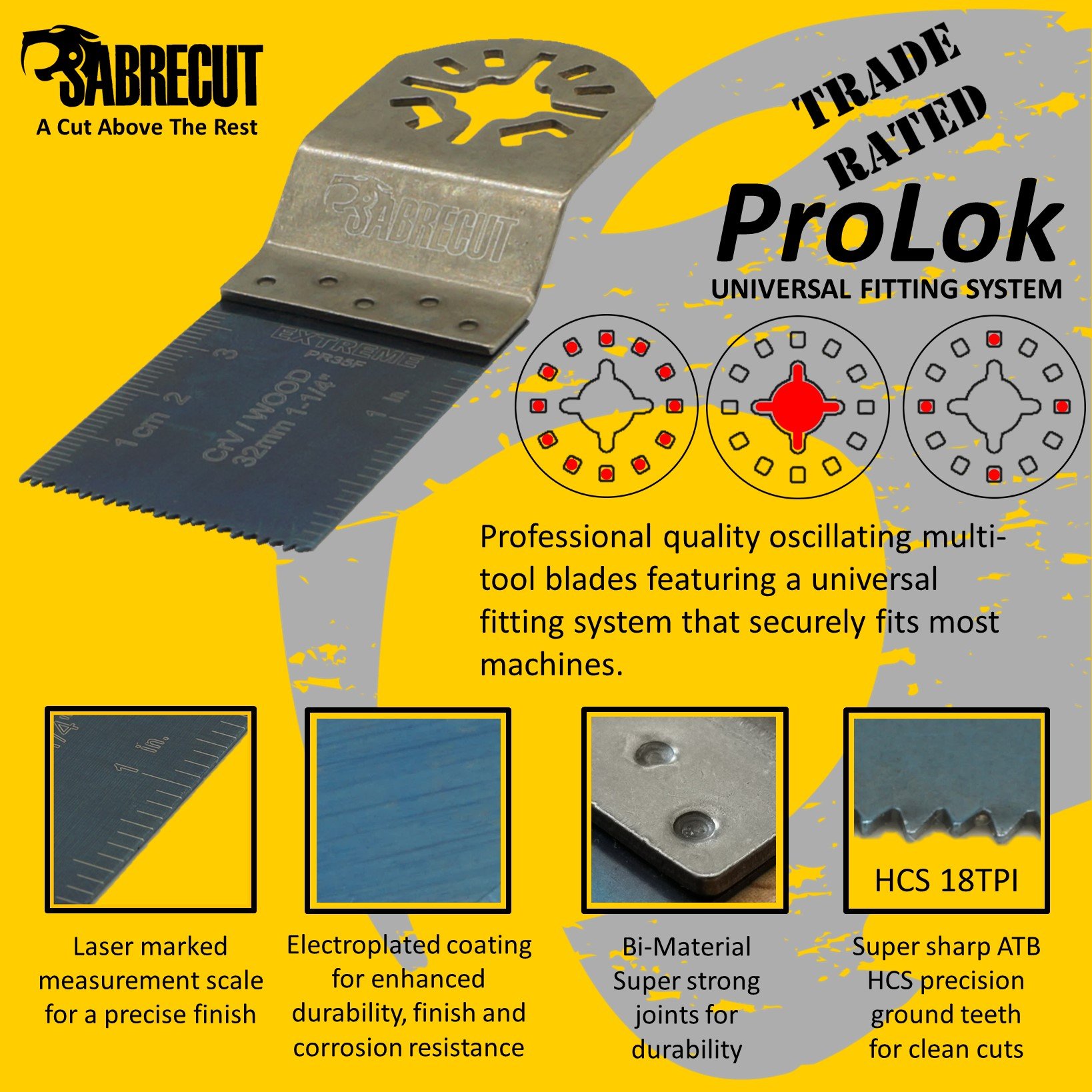 SabreCut 25pcs PRK25A Multitool Klingen Langlebig
