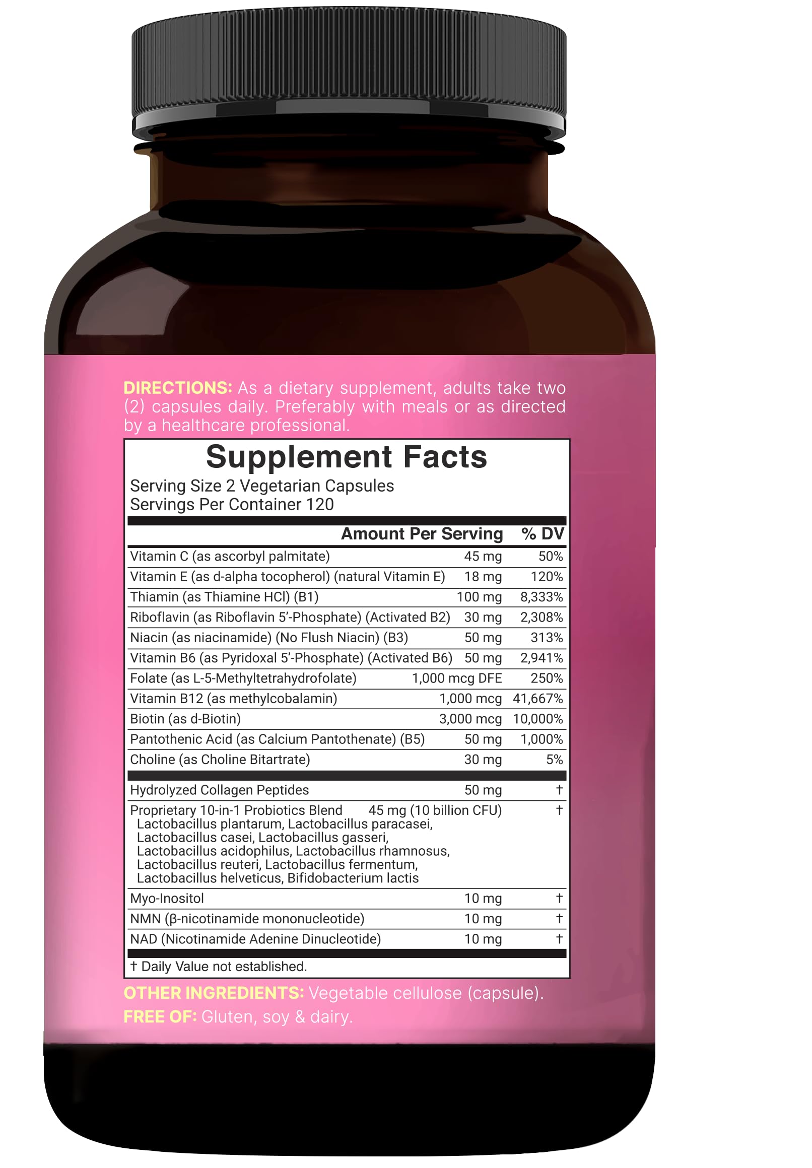 NatureBell Methylated B Complex Vitamins for Women, 240 Veggie Capsules — Amazon image 7