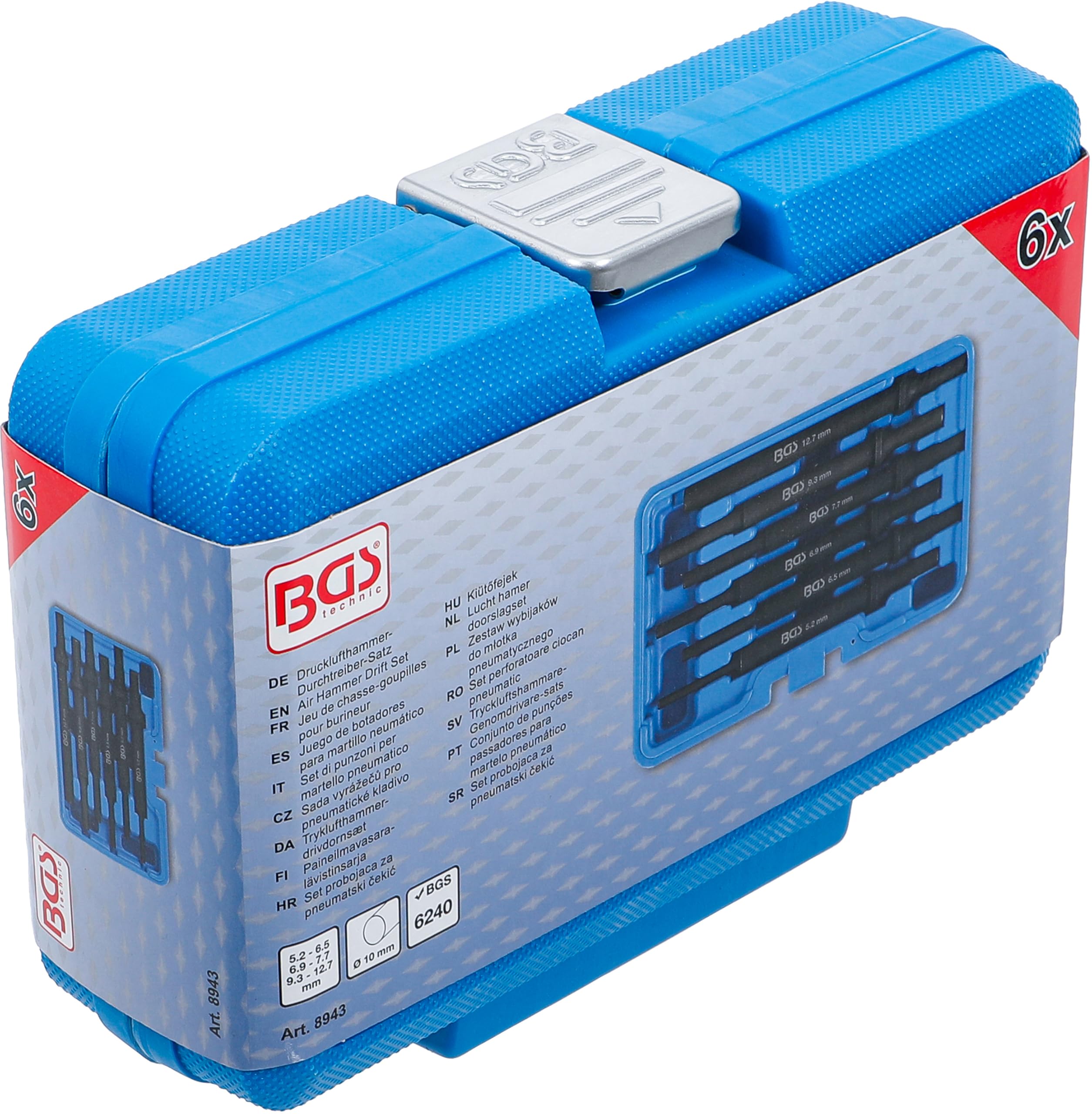 BGS 8943 | Set di punzoni per martello pneumatico | 6 pz.