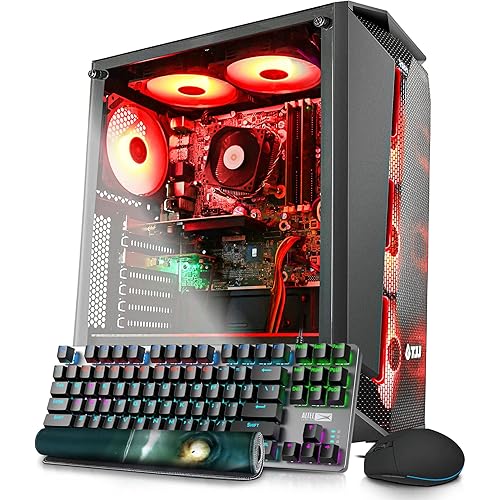 Snake Gaming Computer Desktop PC - Intel Core i7 (Up to 4.0GHz), NVIDIA GT 1030 2GB DDR5, 16GB DDR4 RAM, 500GB SSD, WiFi 6E, RGB Keyboard & Mouse, Mouse Pad, 6 RGB Fans, Win 10 Pro