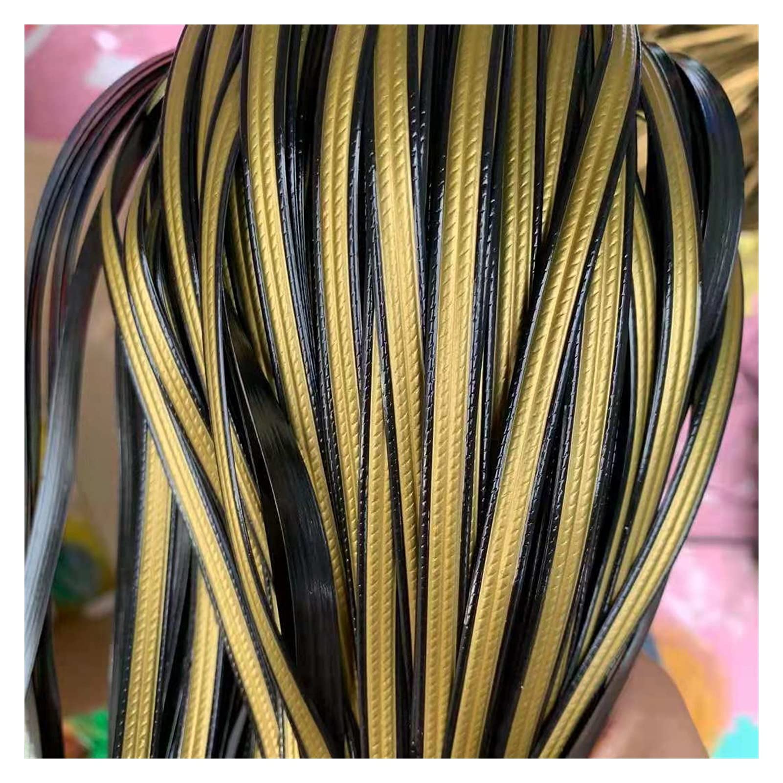 NURUGURE Plastic Rattan Wicker, PE Rattan Wicker Repair Material 8.5mm Weaving Strip Tool Included for DIY Furniture