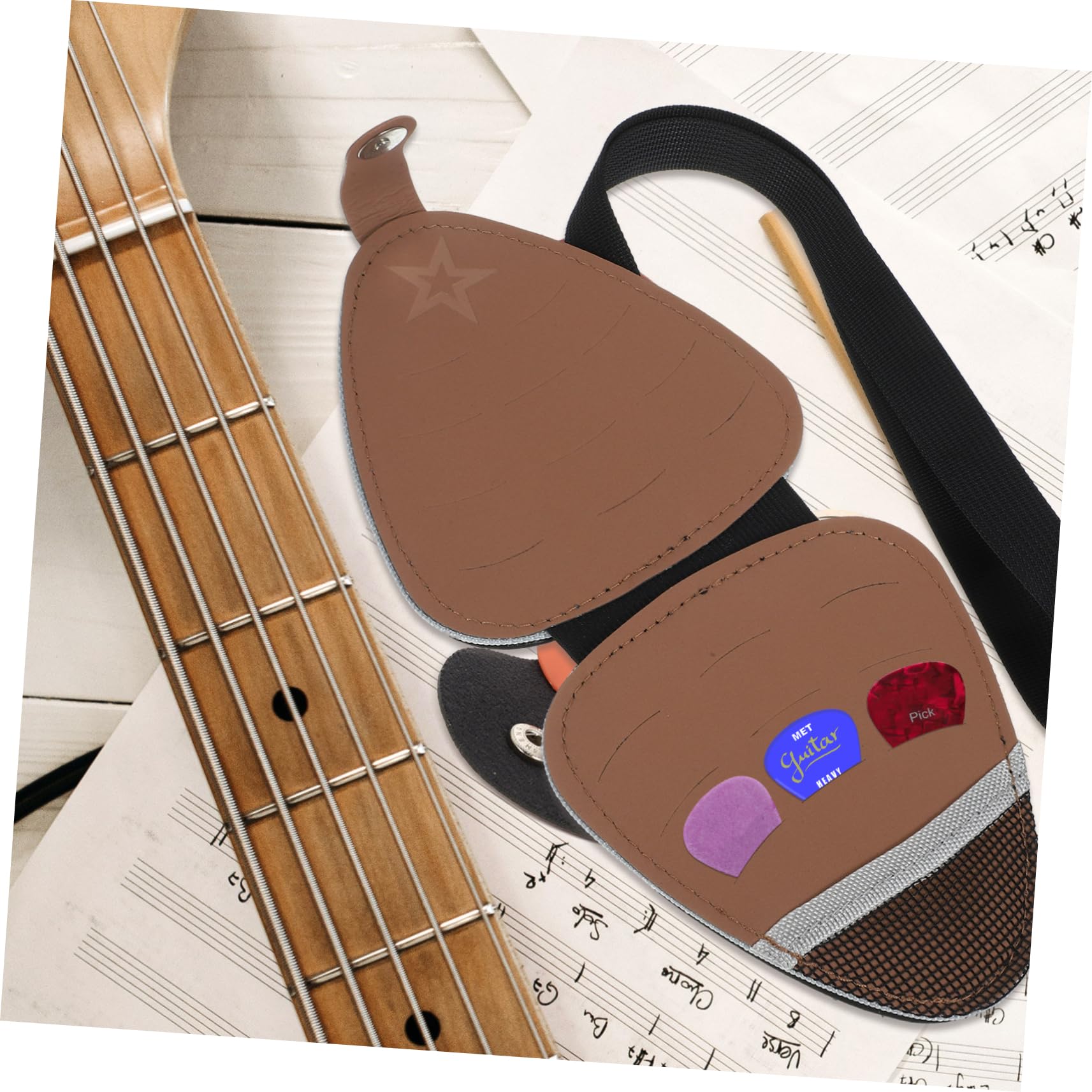 VICASKY 2 Uds Bolsa para Púas De Guitarra Púas De Guitarra Eléctrica Accesorios para Guitarra Eléctrica Soporte para Púa De Guitarra Funda para Ukelele Bolsa De Almacenamiento para