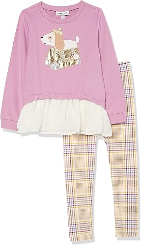 Kids Headquarters Girls 2-Piece Tunic & Legging Set, Everyday Casual Wear, Ultra-Soft & Comfortable Fit