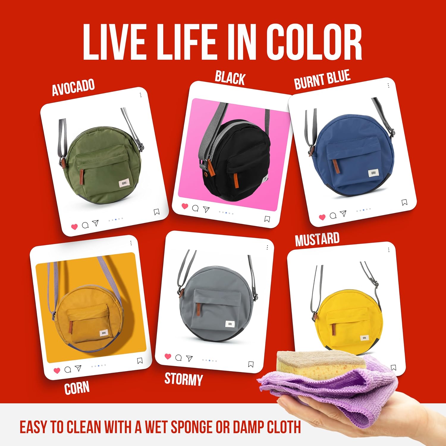 ORI LONDON Crossbody Bag - Small Nylon Crossbody Bags for Women & Men with Chunky Zippers - The Paddington - Image 6