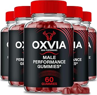 Oxvia Male Performance Gummies, Official Oxvia Supplement Gummies - Maximum Strength Performance, All Natural Support Overall Health & Wellness, Ox Via Advanced Support Gummy Reviews (5 Pack)