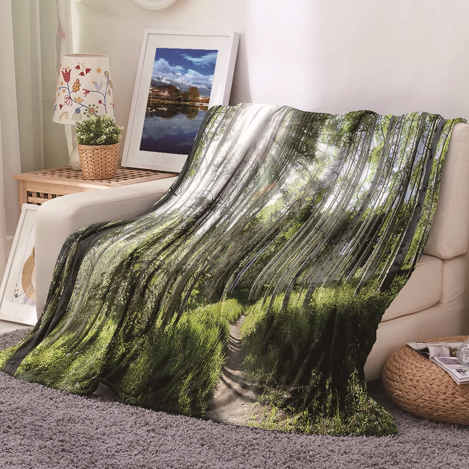 Plaid chaude et douce fini les frissons sur le lit avec cette couverture flanelle 180x240