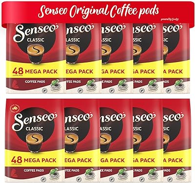 Senseo Classic, Medium Roast Coffee, 480-count Pods (10 Bags of 48 Pods)