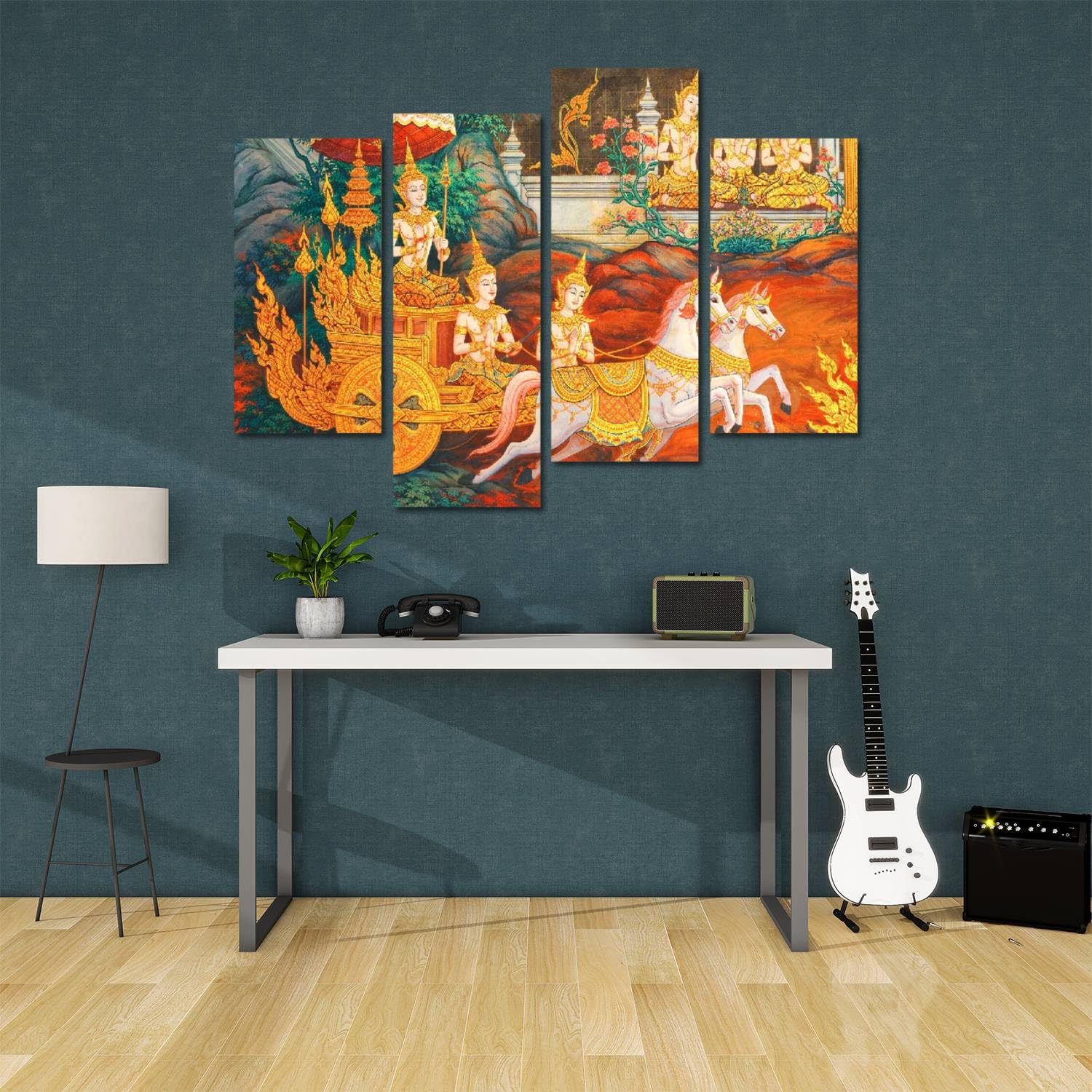 Amazon.co.jp: 伝統的タイスタイル絵画キャンバス ウォールアート