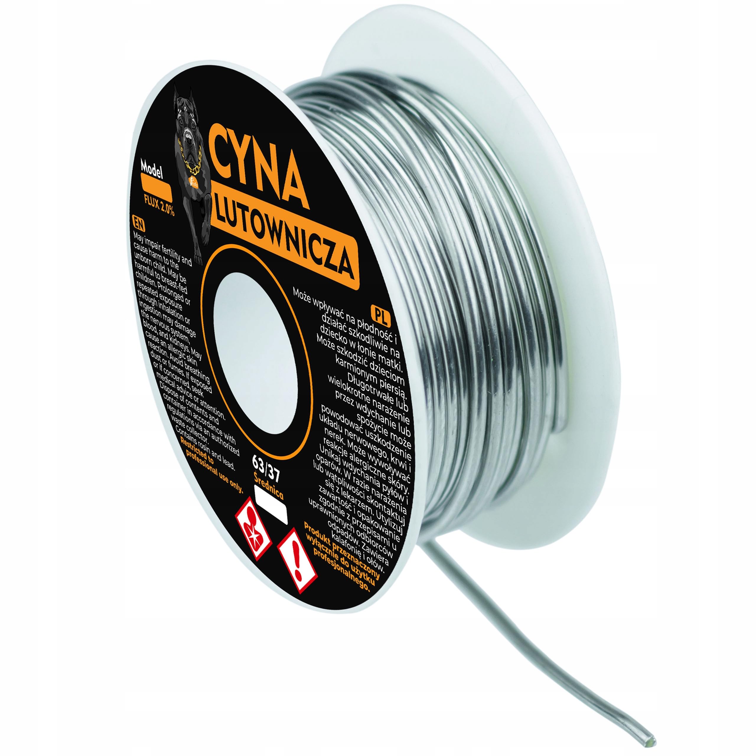 Sn63Pb37 Lötzinn – 0,8mm, 500g | 2% Flussmittel | Für Elektronik und LED-Bänder | Schmelzpunkt 183°C-190°C | Löttechnik Zubehör
