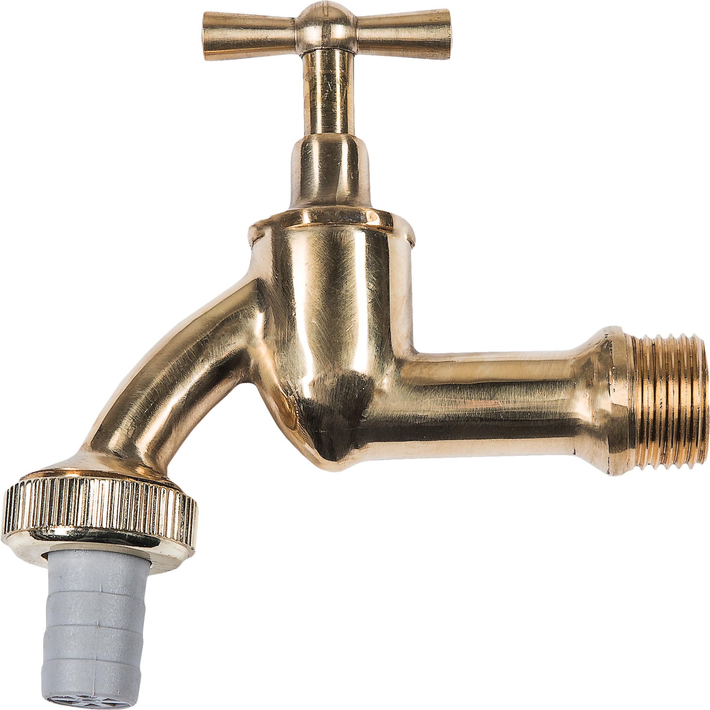 CORNAT TEC300505 Tap 1/2-inch Polished Brass Bar Screw Connection, Messingfarben, Poliert, 1/2 Zoll AG