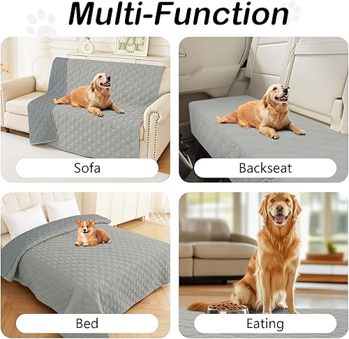 Miniatura 5 de hyha - Cobija o funda de sofá impermeable para cama o mueble para perro o mascota, suave, impermeable, reversible y lavable, 52 x 82 pulgadas,