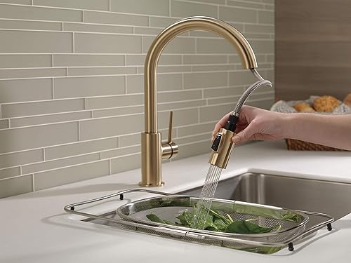 Miniatura 4 de Delta Faucet Trinsic - Grifo de cocina extraíble con rociador extraíble, fregadero de cocina con dispensador de jabón de cocina, para fregaderos de