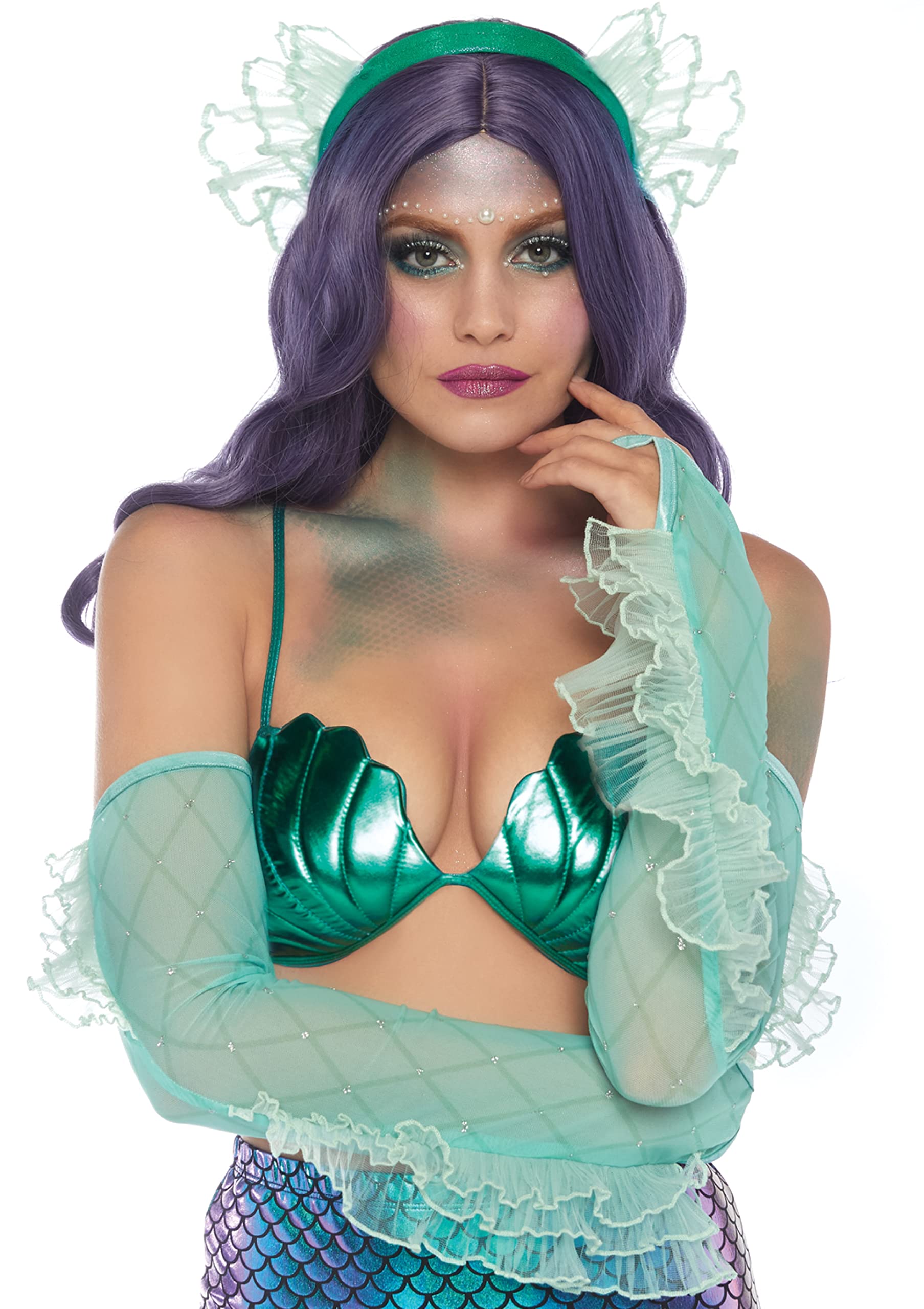 Leg Avenue Women's 2 Pc Mermaid Costume Kit, Purple, One size