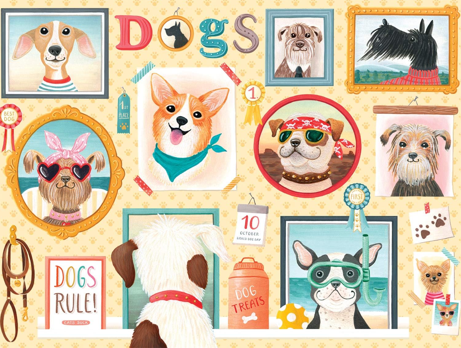 Buffalo Games - Dogs Rule - 750 Piece Jigsaw Puzzle for Adults Challenging Puzzle Perfect for Game Nights - 750 Piece Finished Size is 24.00 x 18.00