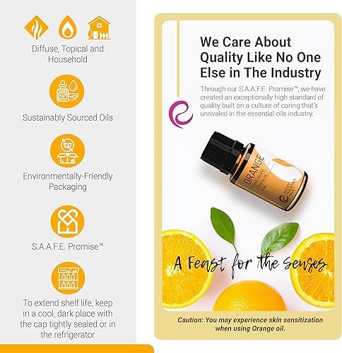 Miniatura 3 de Rocky Mountain Oils Aceite esencial de naranja, aceites esenciales de aromaterapia 100% puros y naturales para difusores, tópicos y para el hogar,