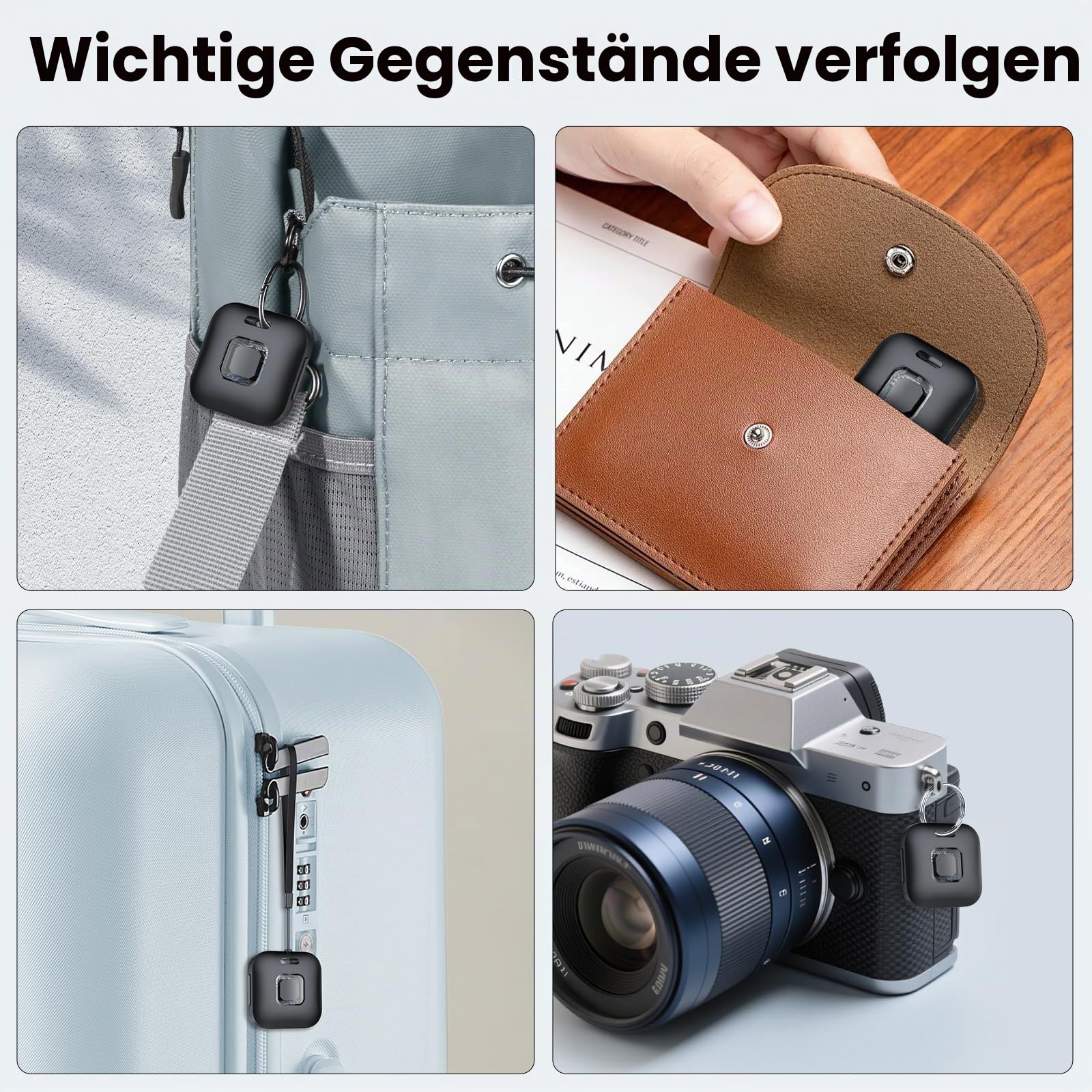 Hoxe Smart Tag für iOS & Android, Dual-System Bluetooth Tracker (4er Pack)