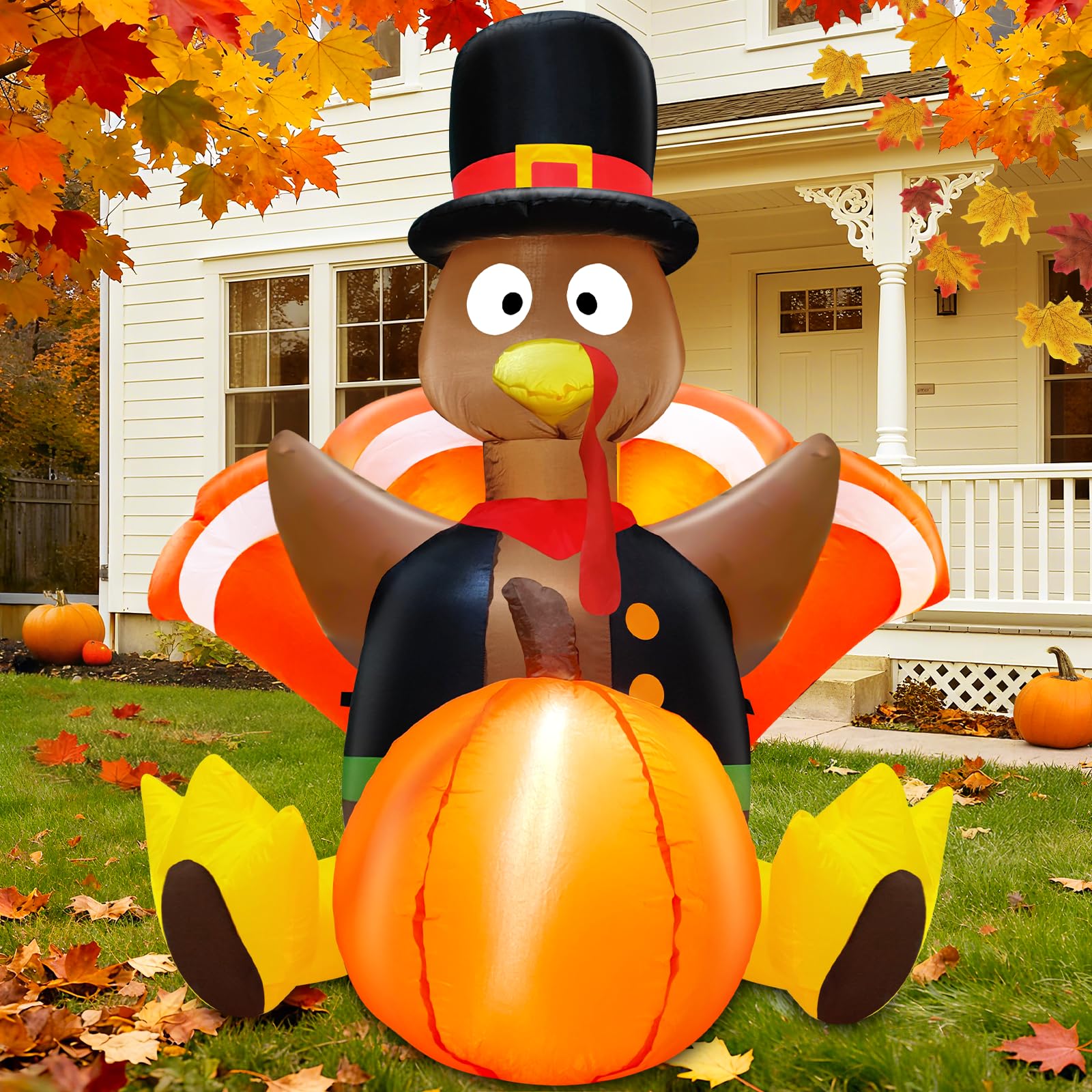 Décoration de Thanksgiving gonflable 1,2 m extérieure et intérieure