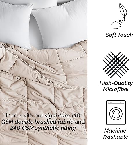 Miniatura 6 de Edredón ligero Southshore Fine Linens Vilano Springs, Microfibra, Bone, Full Queen