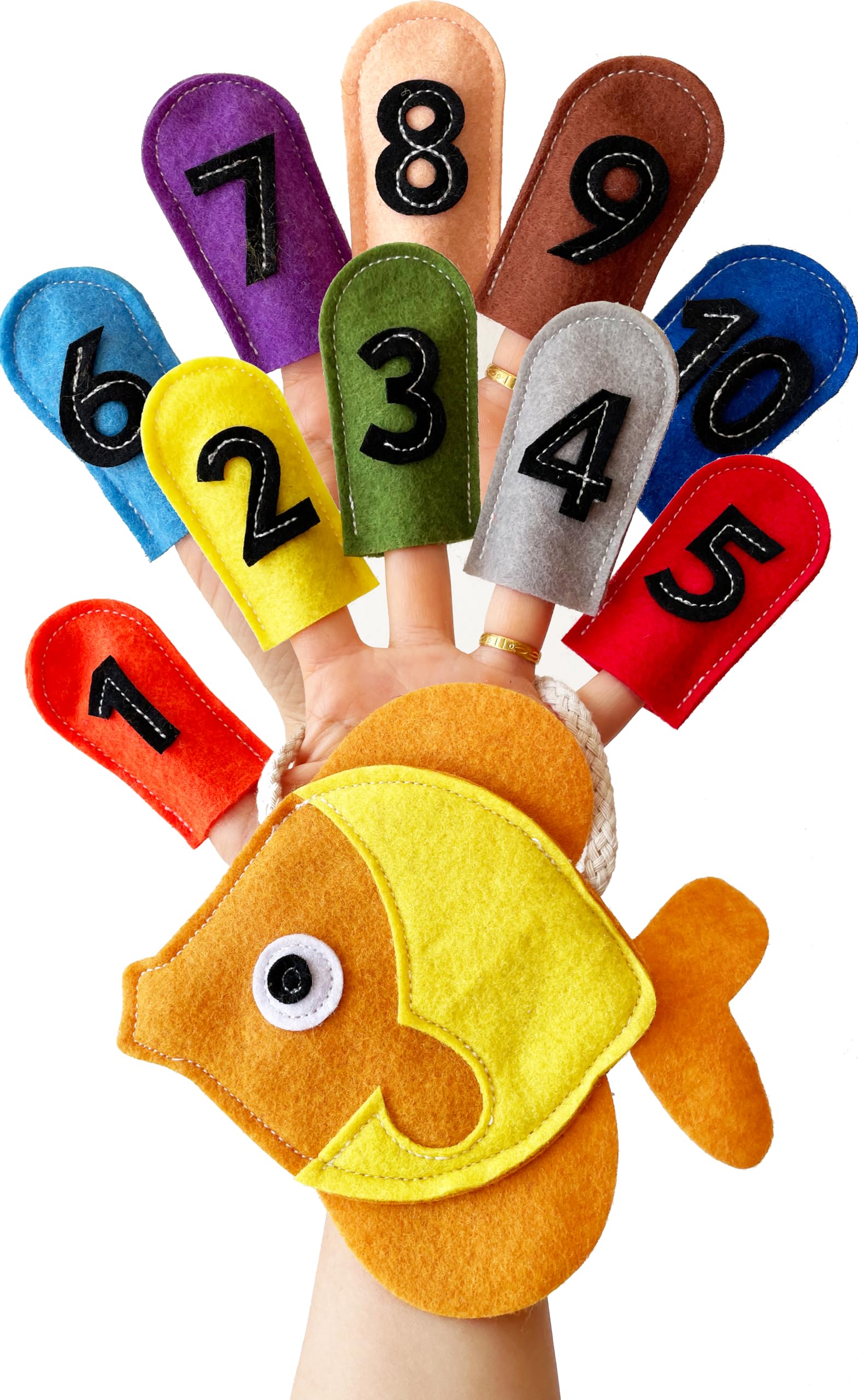 1,2,3,4,5 Once I Caught A Fish Alive! Number Counting Finger Puppet Set for Kids - Image 4