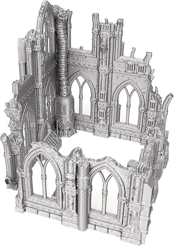 Miniatura 4 de Tabletop Terrain Juego de 2 ruinas de ciencia ficción para juegos de guerra y juegos de rol de 1.102in y 1.260in en miniatura