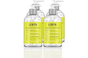 12 FL. OZ. Pack of 4 Germ Banishing Organic Hand Sanitizer Gel: Medical Grade