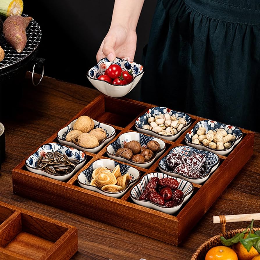 Amazon | 小皿 豆皿 セット 陶器 食器 寿司皿 セット仕切り