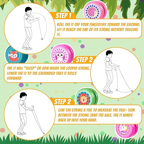 Miniatura 14 de Sotiff Paquete de 20 artículos a granel de Yo Yo a granel para Navidad, regalos de fiesta en el aula, diseños coloridos, regalos de fiesta, regalos