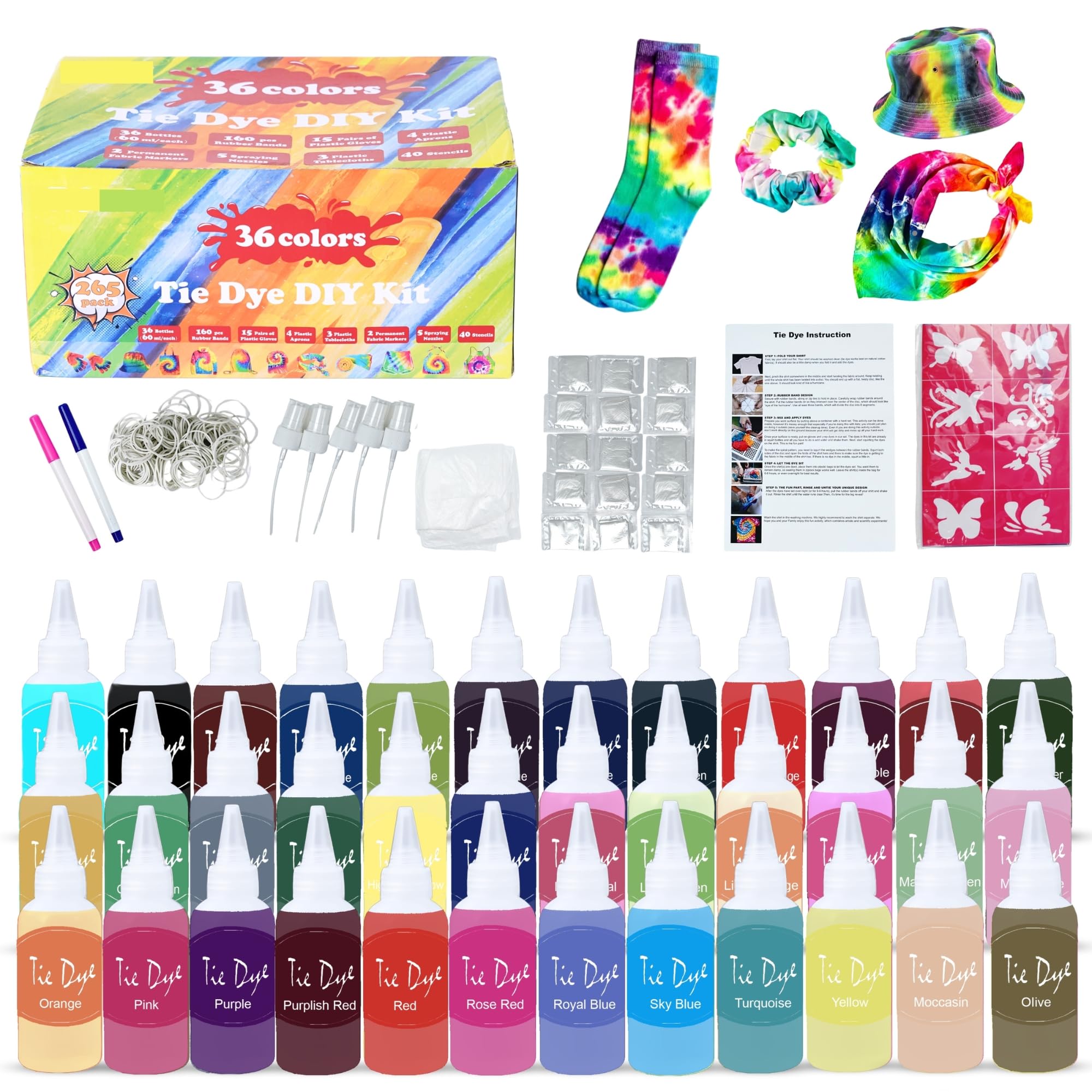 Amazon.com: Tie Dye Kit for Kids & Adults, Coloring DIY Kits for