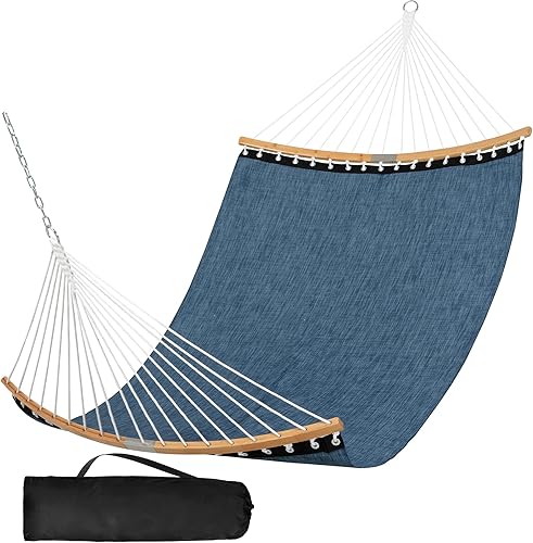 SUNCREAT Hammocks Hamaca de árbol para dos personas, hamaca curvada resistente para piscina, jardín, patio trasero, patio, capacidad de 450 libras,
