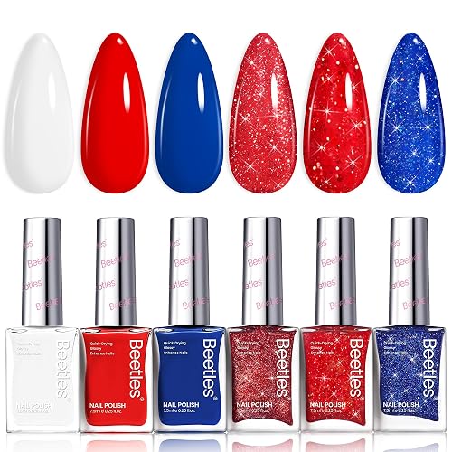 Beetles Nail Polish - Midnight Fireworks, 6 Colors Nail Polish