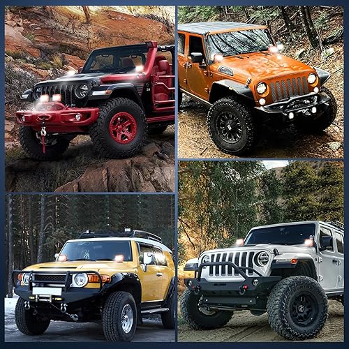 Miniatura 25 de Nilight - 2 luces LED de triple fila de 4 pulgadas, 60W y 6000LM, barra de luz para barcos y vehículos todoterreno con soporte de montaje en capó