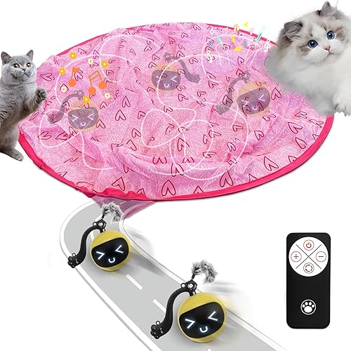 Miniatura 9 de Juguetes interactivos para gatos, simulación interior juguetes de caza para gatos, capucha de caza con bola de gato