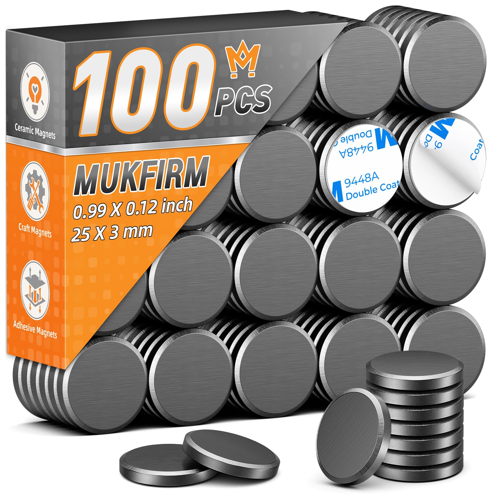 100 Pack Ceramic Magnets for Crafts, 15X3mm — Amazon image 11