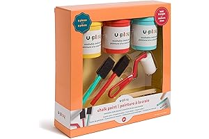U Brands Sidewalk Chalk Paint Ultra Washable for Kids, 9 Different Colors, Sidewalk Chalk Set