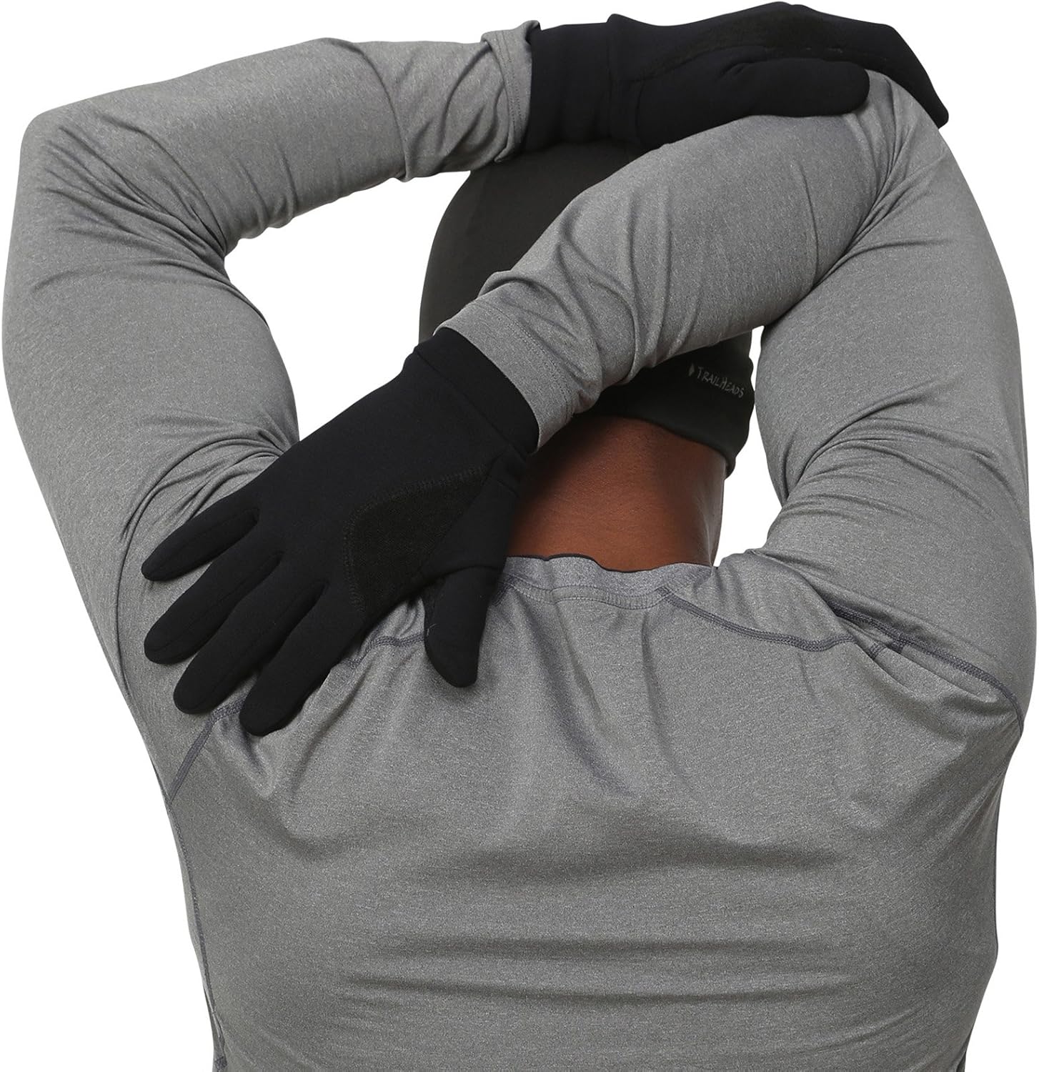 TrailHeads Men’s Running Gloves - Black Touchscreen Gloves - Power Stretch Lightweight Gloves : Sports & Outdoors