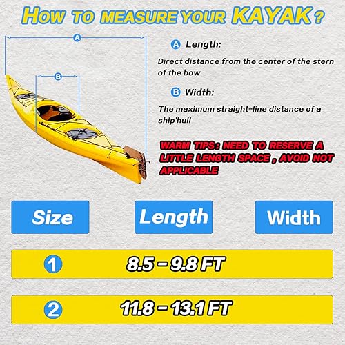 Miniatura 2 de Funda para canoa para kayak, accesorios de cubierta de kayak, resistente al agua, protección UV, protector solar para barcos, kayaks, canoas