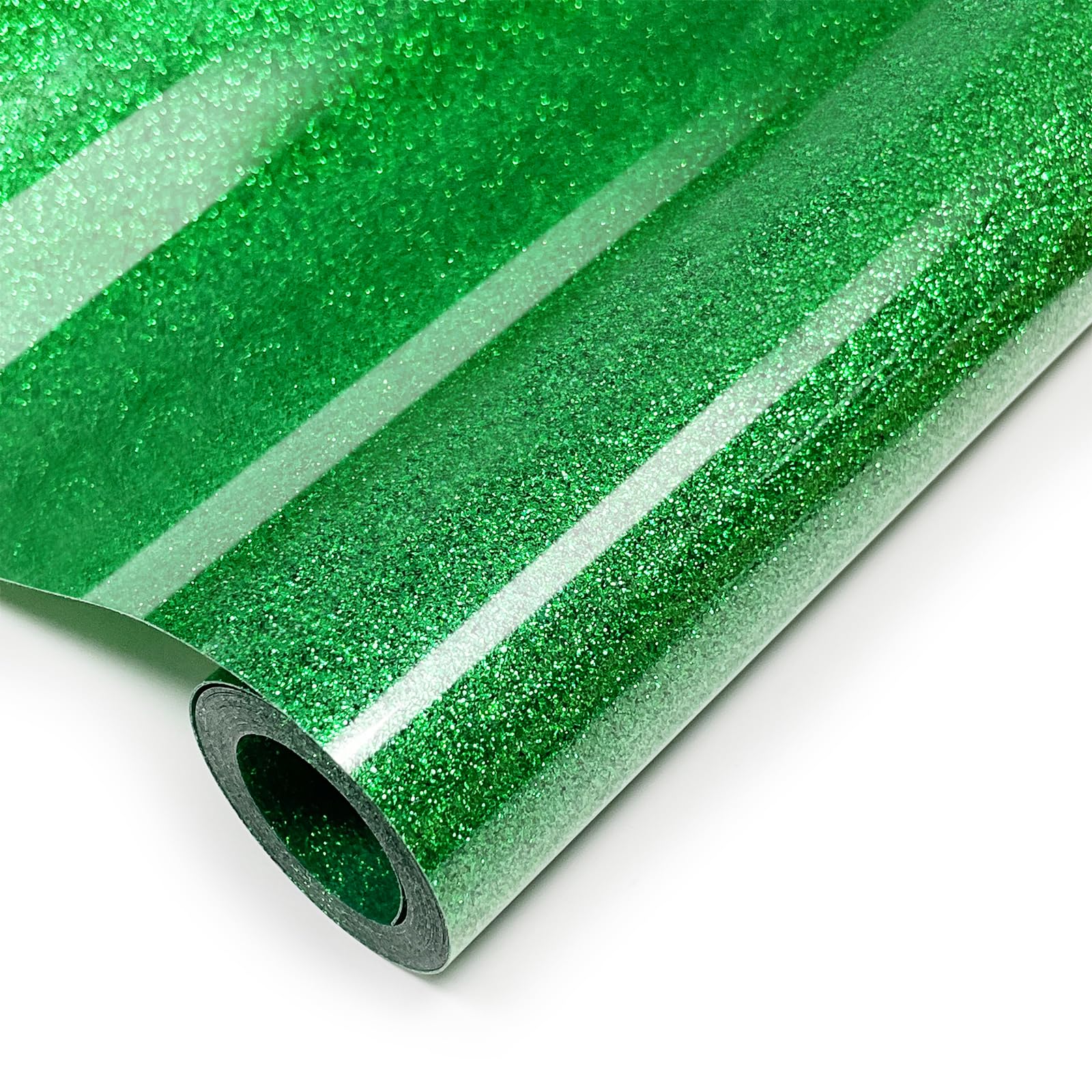 Glitter Iron On 12in X 8ft (Green), HTV Heat Transfer Vinyl