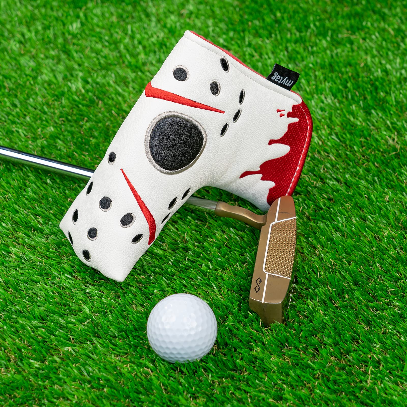 Putter Covers Hockey Goalie Mask, Mallet Putter Cover Blade Putter Cover Strong Magnetic Putter Headcover