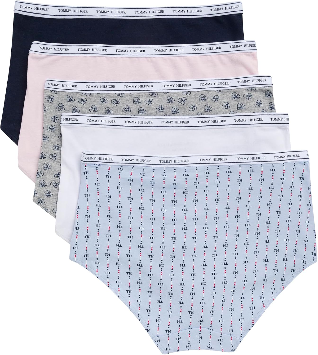 Tommy Hilfiger Women's Classic Cotton Logoband Brief 5-pack