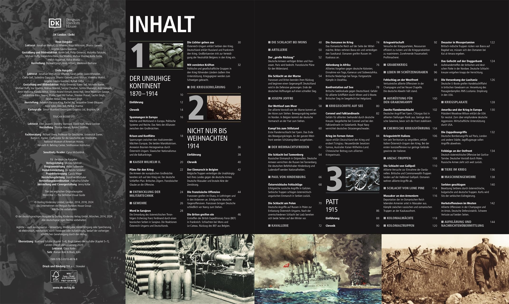 Der Erste Weltkrieg: Die visuelle Geschichte. Gesamtdarstellung des 1. Weltkrieges mit über 700 Fotos, Karten und Illustrationen