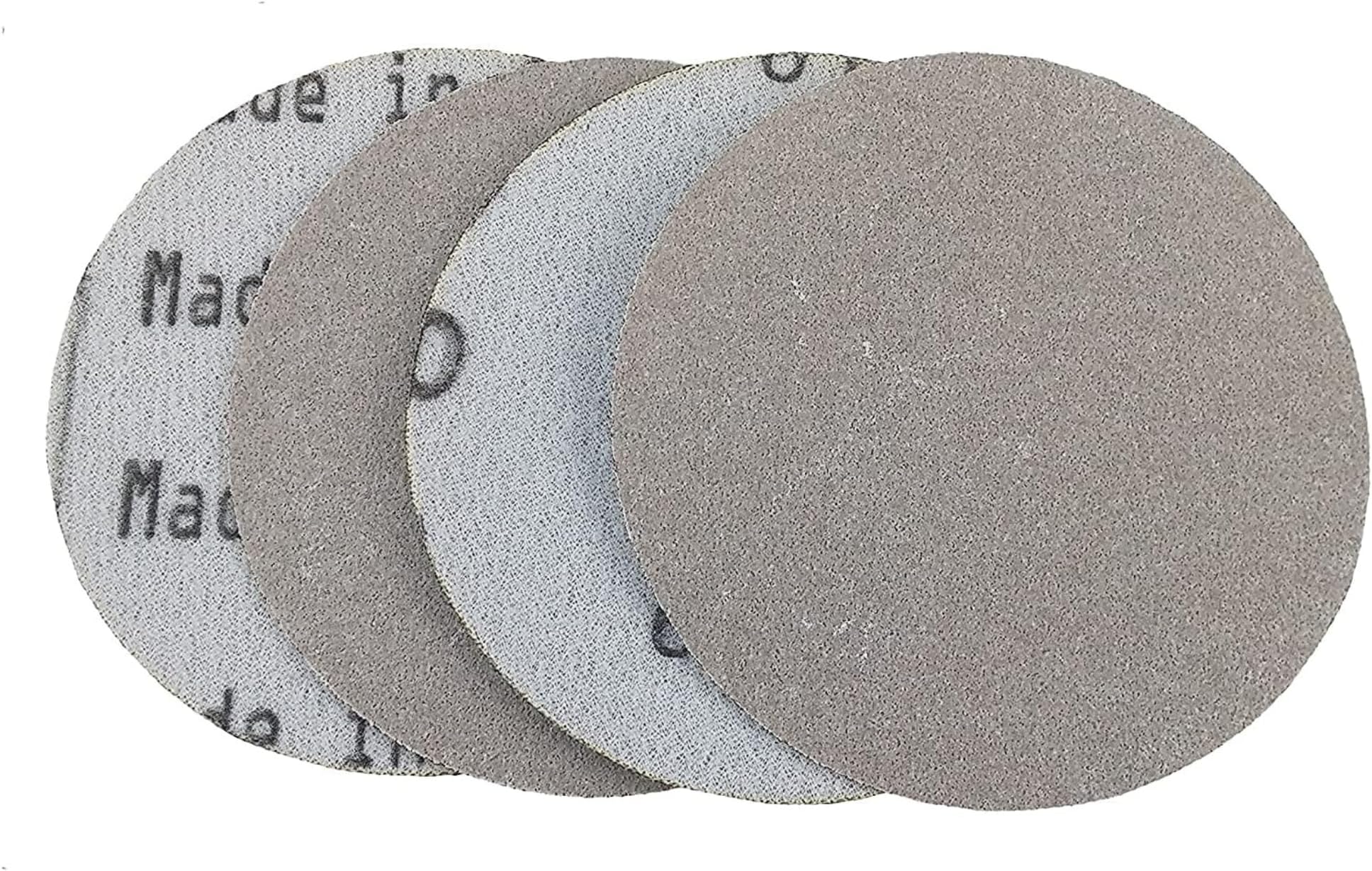 Starcke Premium 3 Inch No Hole Film Hook and Loop Grip Sanding Discs - White Aluminum Oxide - for Wood, Auto Body, Paint, Primer, Metal, and Plastics (50, 1000 Grit)