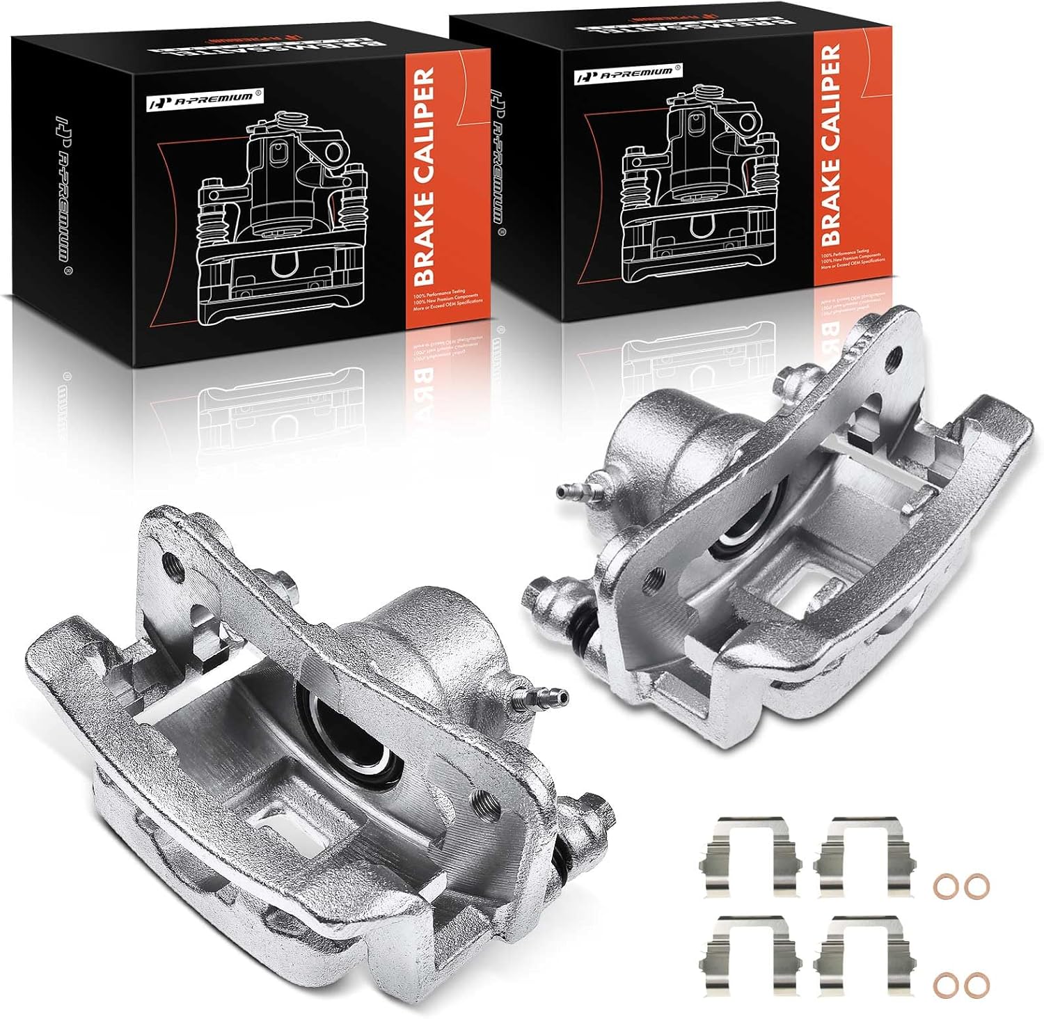 A-Premium Disc Brake Caliper Assembly with Bracket Compatible with Select Acura, Honda and Isuzu Models - SLX, Passport, Amigo, Axiom, Rodeo, Rodeo Sport, Trooper - Rear Driver and Passenger Side