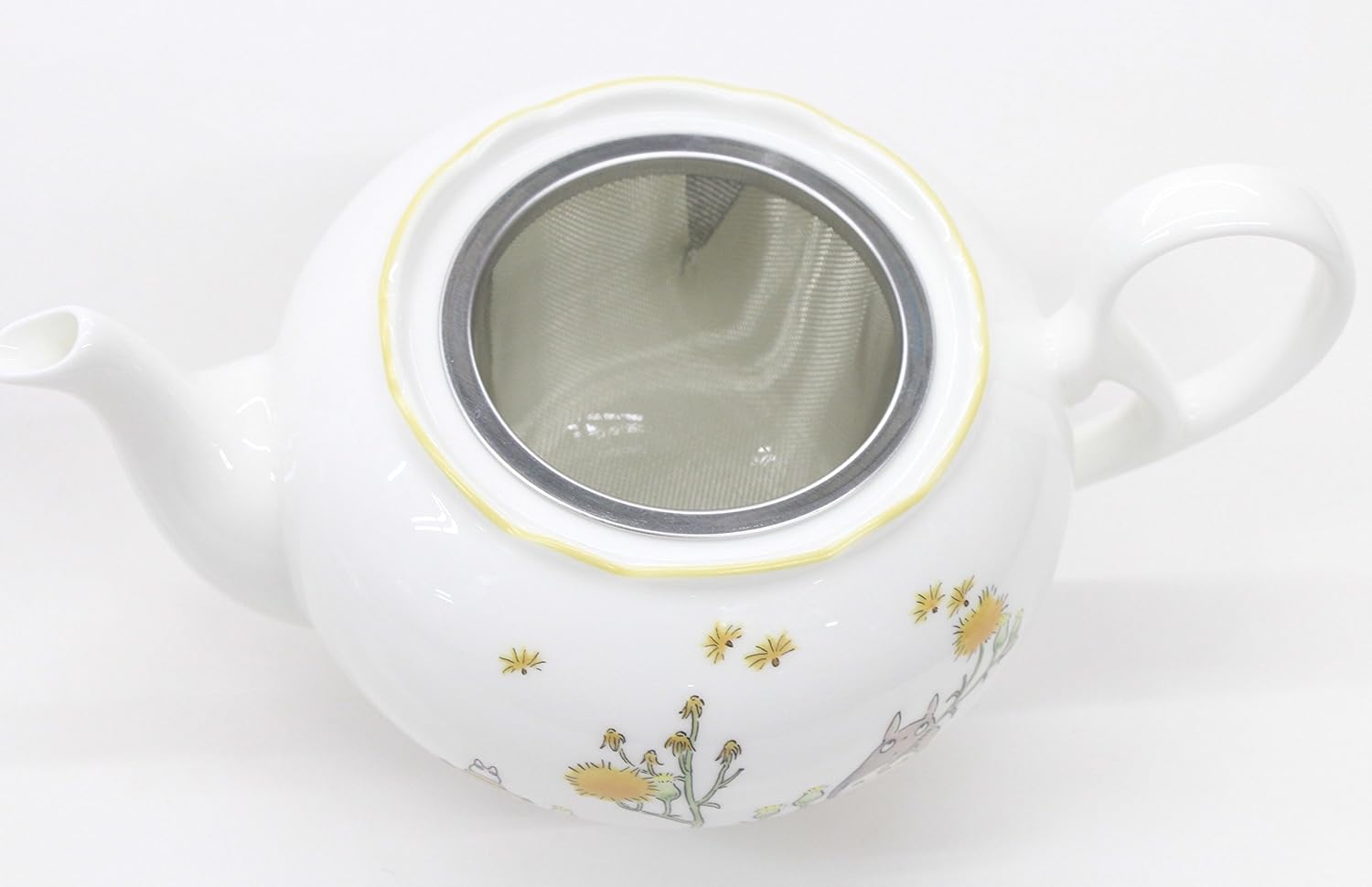Noritake TT97863/4924-4 My Neighbor Totoro Totoro Tea Pot with Tea Strainer, Microwave Safe, Bone China