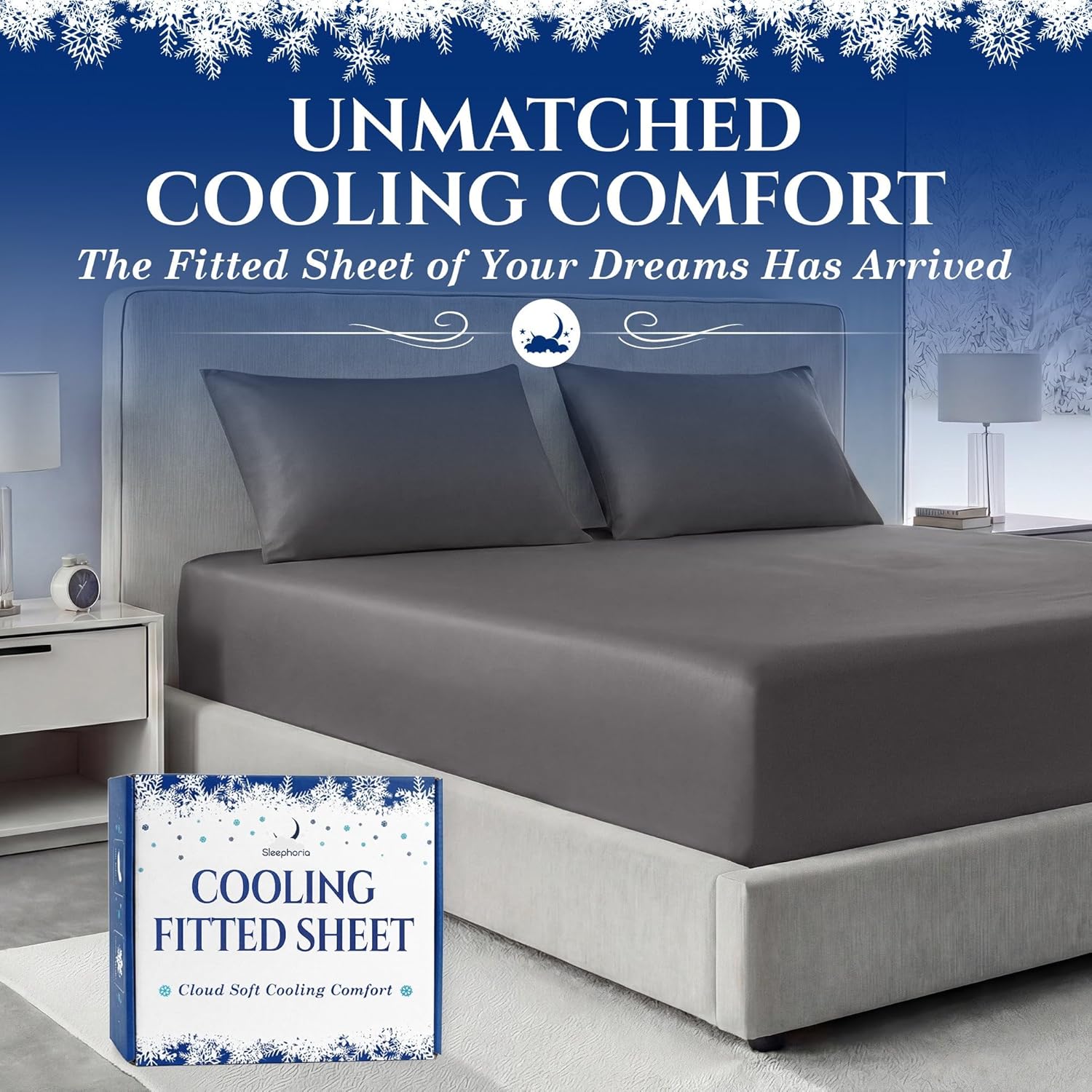 Cooling Fitted Sheet Twin Size - 1 PC BreezeWeave Cooling Sheets for Hot Sleepers & Cool Rest w/ 16 in Deep Pocket - Corner Straps, Cloud Soft, Ultra Durable - 37 x 72 in (Graphite)