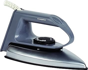 Crompton SD 750-Watt Dry Iron with Double Layer Non-Stick Coating (Grey